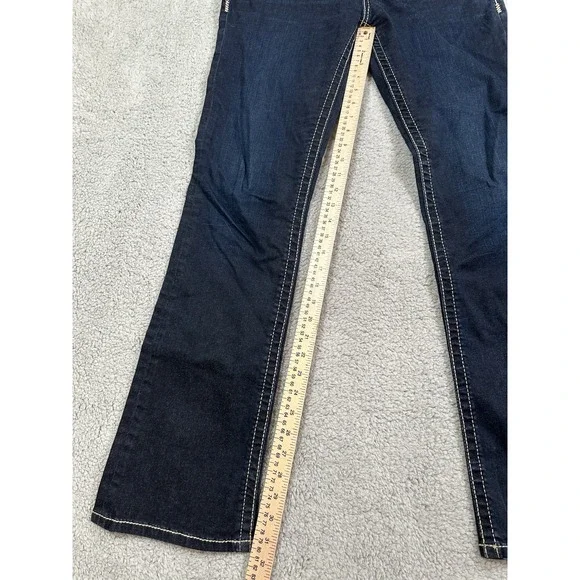 BKE Payton Jean Womens 29L (29x33.5) Boot Stretch Jeans Dark Wash Denim Stitch - Picture 5 of 14